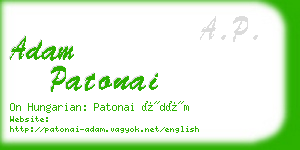 adam patonai business card